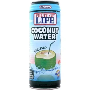 Fruit Of Life Coconut Water With Pulp, 17.5 oz/520 mL