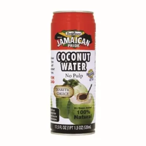 Jamaican Pride Coconut Water 100% Natural Diabetic Choice No Pulp, 17.5 oz