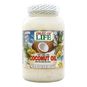 Fruit Of Life Coconut Oil Natural, 25.4 oz/750 mL