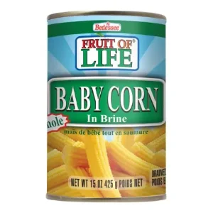 Fruit Of Life Baby Corn - Whole/Young, 15 oz/425 g