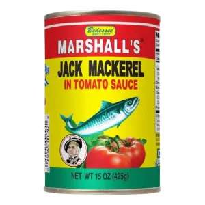 Marshall's Mackerel Jack Pacific In Tomato Sauce, 15 oz/425 g