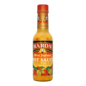 Baron Pepper Sauce Hot West Indian Yellow, 5.5 oz/155 g