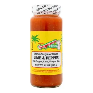 Guyanese Pride Lime & Pepper Sauce Hot & Zesty Sauce, 12 oz/340 g