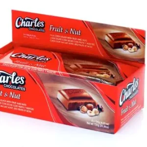 Charles Fruit & Nut Chocolate 6x120g (4.23oz)
