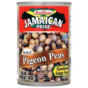 Jamaican Pride Pigeon Peas Dry in Can , 3x14 oz 400g ,3-Pack