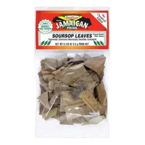 Jamaican Pride Soursop Leaves, 0.125 oz/3.5 g