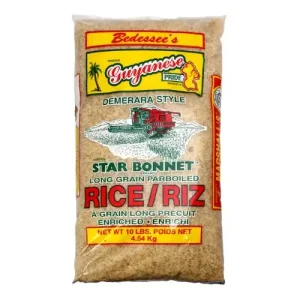 Star Bonnet Parboiled Rice, 10 lbs/4.54 Kg