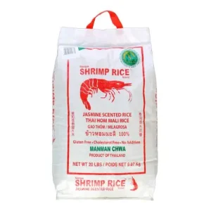 Shrimp Rice Jasmine Rice, 20 lbs/9.07 Kg