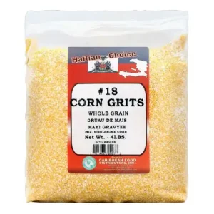 Haitian Choice Corn Grits Whole Grain #18, 4 lbs
