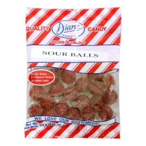 Diana Diana Sour Balls Candy, 3.25 oz/90 g