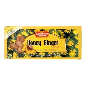 Caribbean Dreams Honey & Ginger Tea - 24 Bags, 1.6 oz/48 g